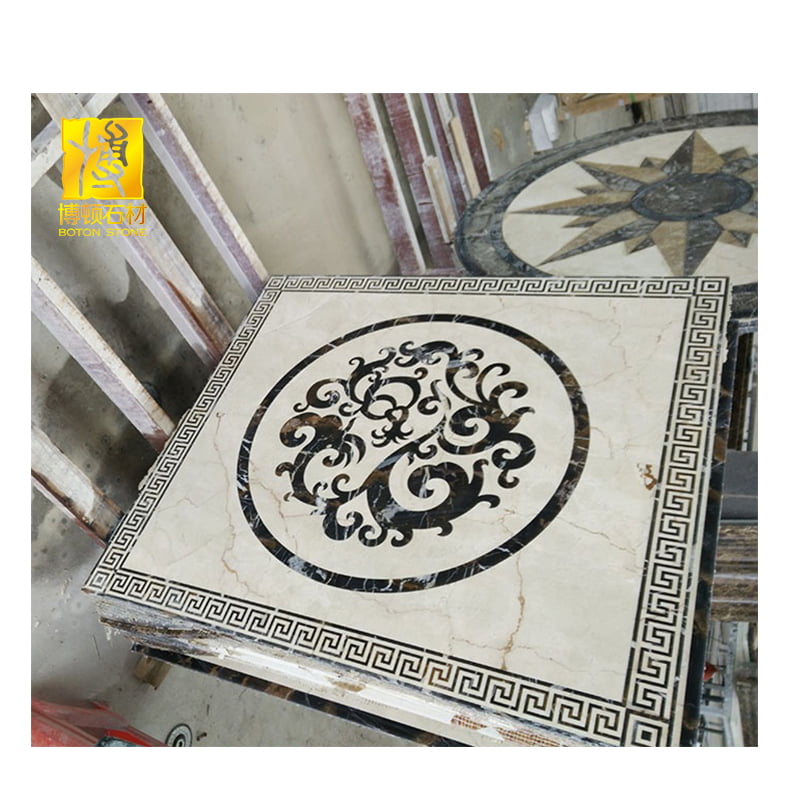 BOTON STONE Marble WaterJet Medallion Natural Stone Mosaic Pattern