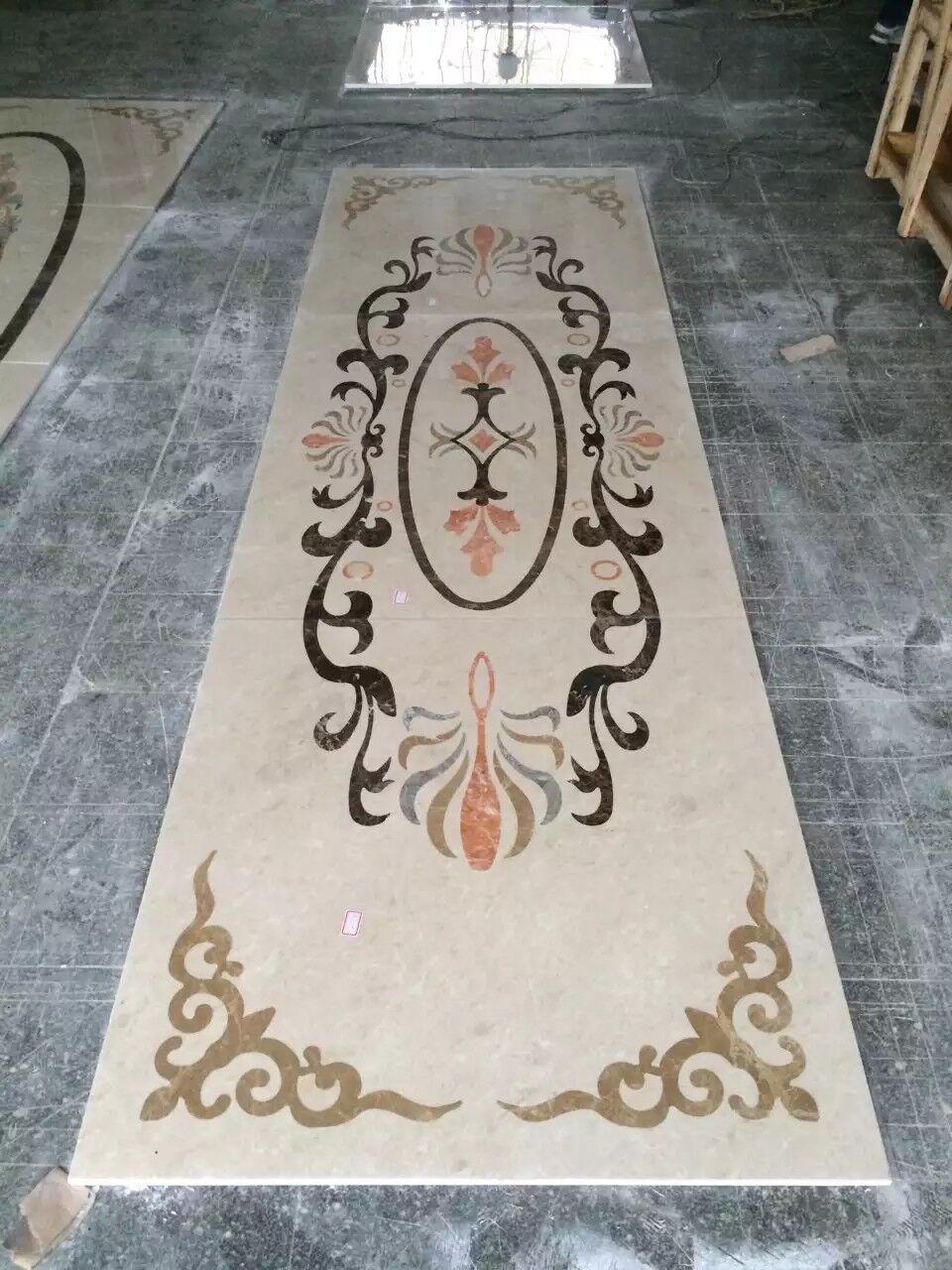 BOTON STONE Hotel Marble Waterjet Tiles Water Jet Medallion Floor ...